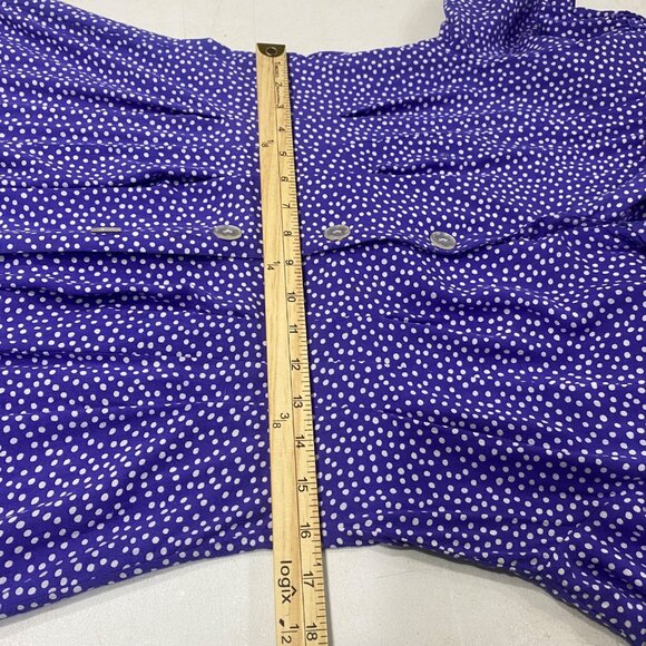 Vintage Ellen Ashley Midi Dress Womens Size 12 Purple Button Front Sailer Collar - Picture 10 of 11
